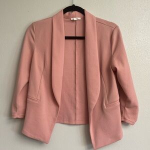 Blush blazer. Size medium. Waist length. 3/4 length sleeves.